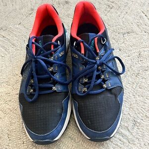 ASICS Men's Navy and Black Athletic Shoes